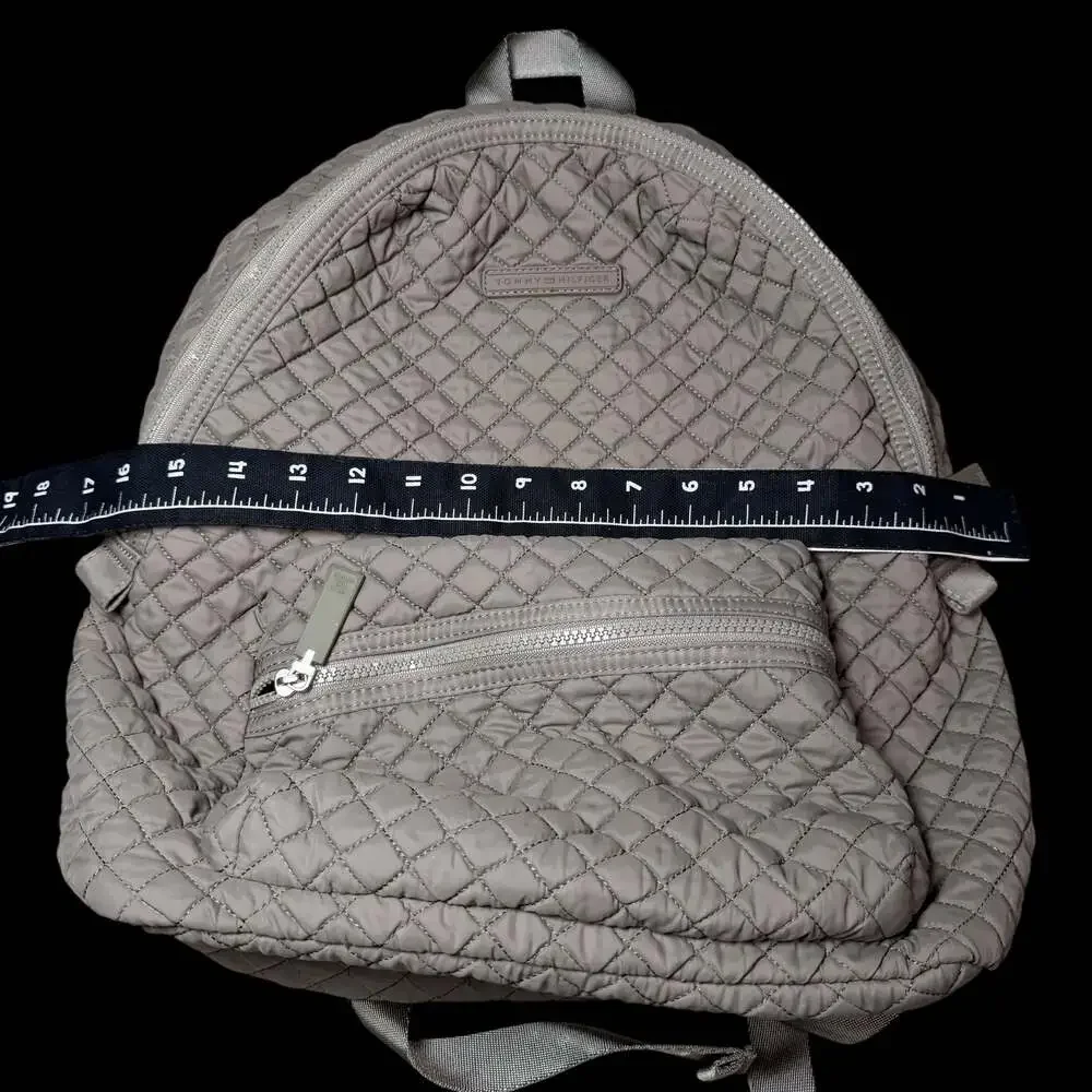 Tommy Hilfiger Quilted Nylon Gray Backpack